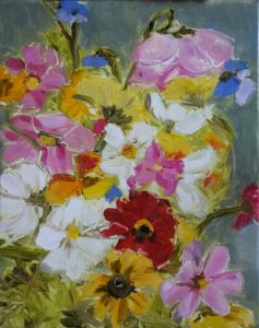 Flowers oil on canvas 24 x 30 cm